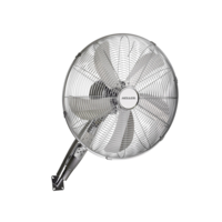  Heller HRWF40C 40cm Silver Metal Wall Fan with Remote Control + 8 Hour Timer