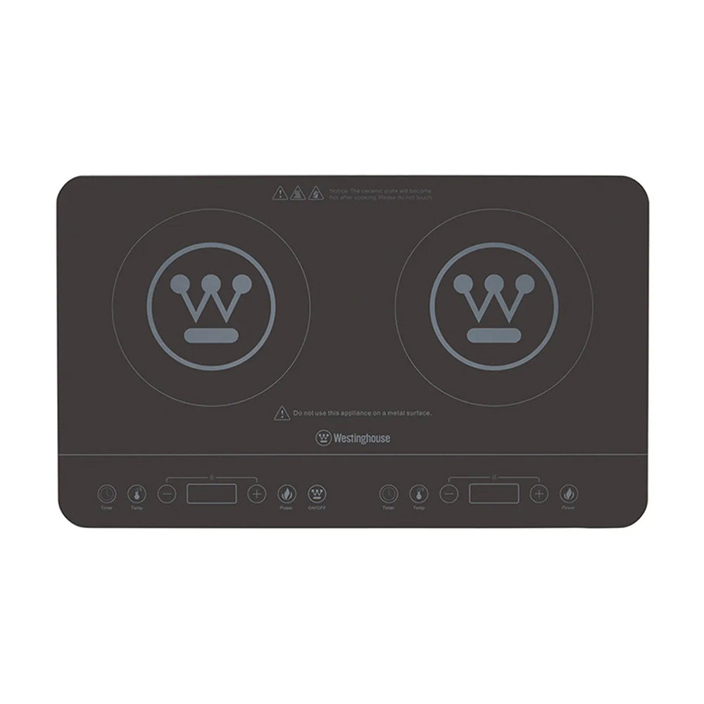 Westinghouse WHIC02K 2400W Black Twin Induction Cooktop At APPLIANCE GIANT