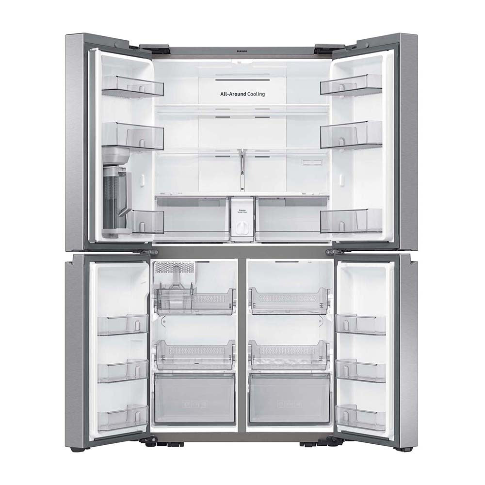 Samsung 649L French Door Refrigerator SRF7300SA, Front view with doors open