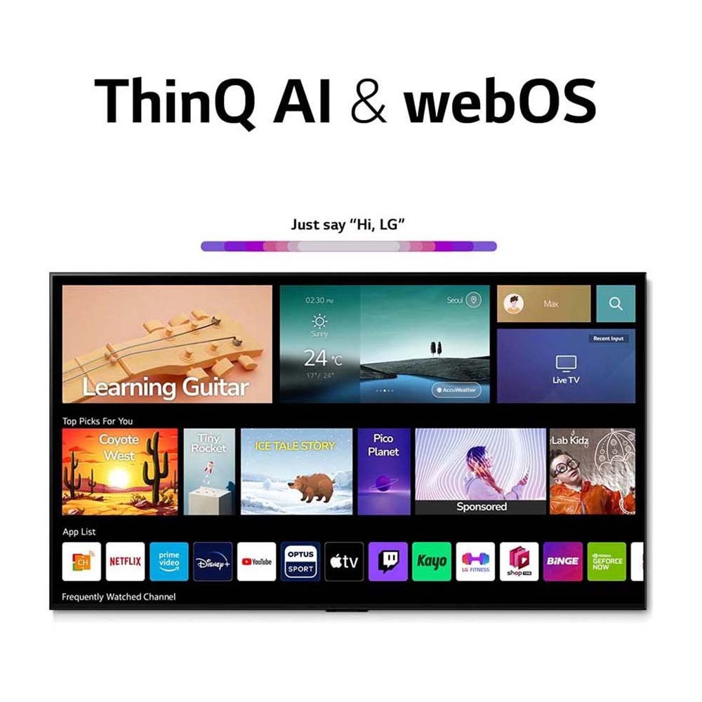 LG 65QNED85SQA 65 Inch QNED85 4K Mini Smart LED TV, Thinq AI & webOS feature