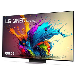 LG 65QNED91TSA 65 Inch MiniLED QNED91 4K Smart TV, Front left view