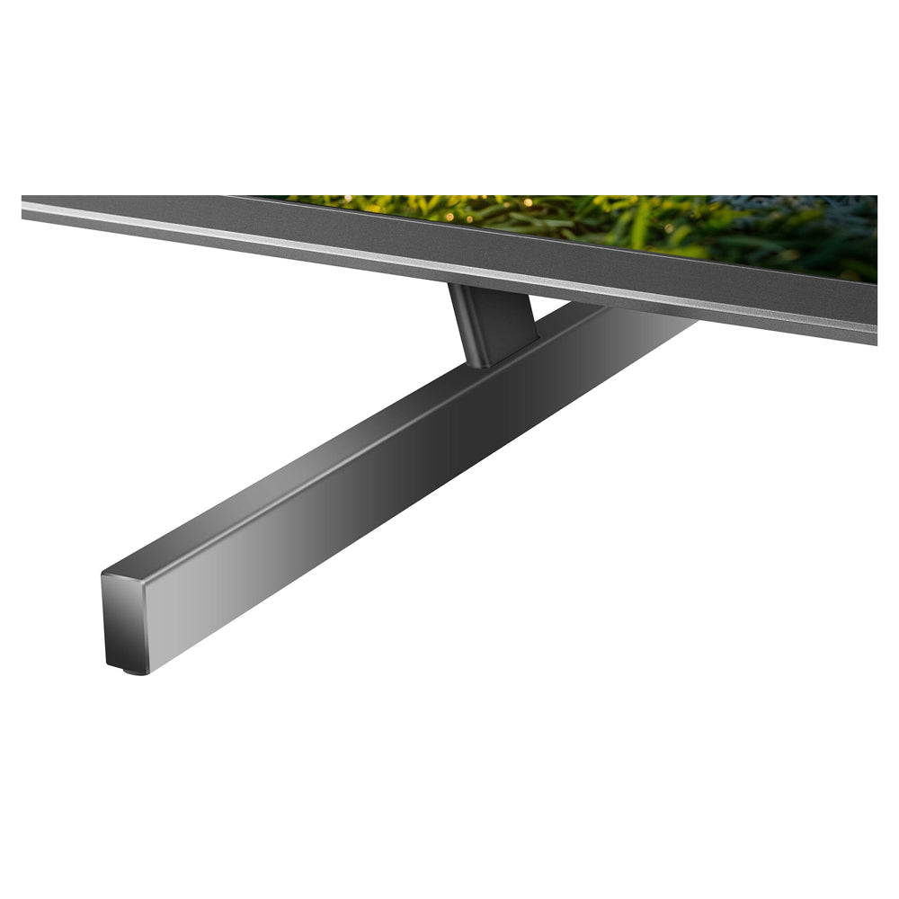 Hisense 75Q6NAU 75 Inch 4K QLED Smart TV Series Q6NAU, Base pedestal feet view