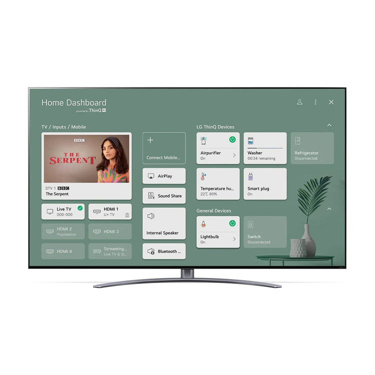LG 75QNED91TPA 75 Inch QNED Mini LED 4K Smart TV, Front view 3