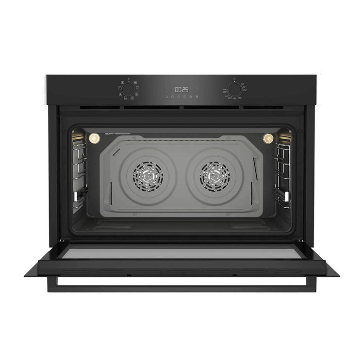 Beko 127L 90cm Electric Built-In Oven BBO91271MDX, Front view with door open 1