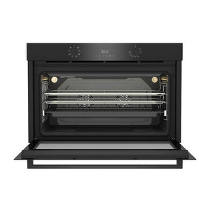 Beko 127L 90cm Electric Built-In Oven BBO91271MDX, Front view with door open