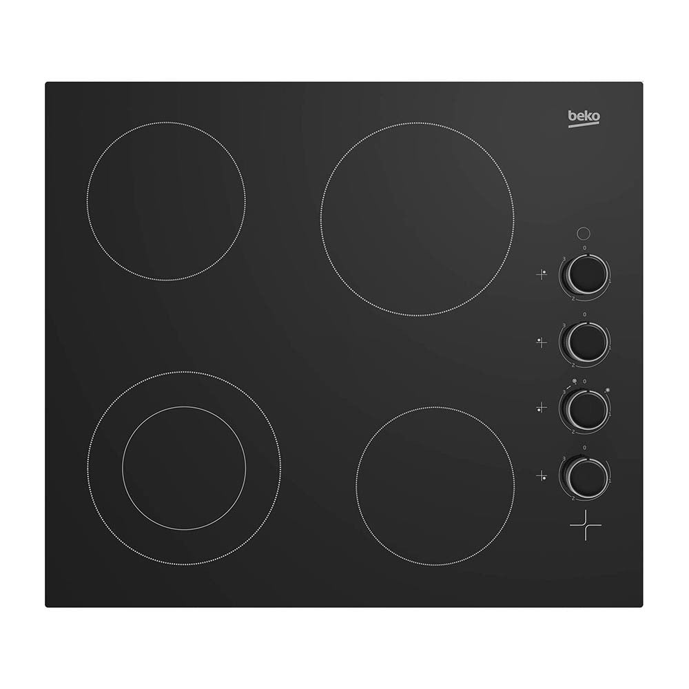 Beko 60cm Ceramic Cooktop BCT601CG, Top view