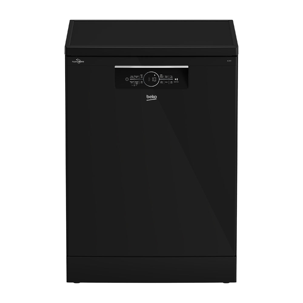 Beko BDFB1430B 14 Place Freestanding Dishwasher Black, Front view