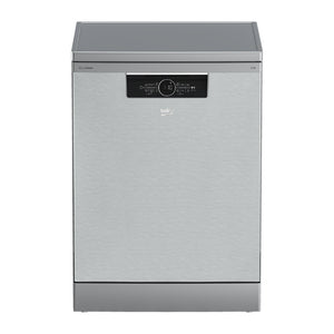 Beko BDFB1630X 16 Place Freestanding Dishwasher Stainless Steel, Front view