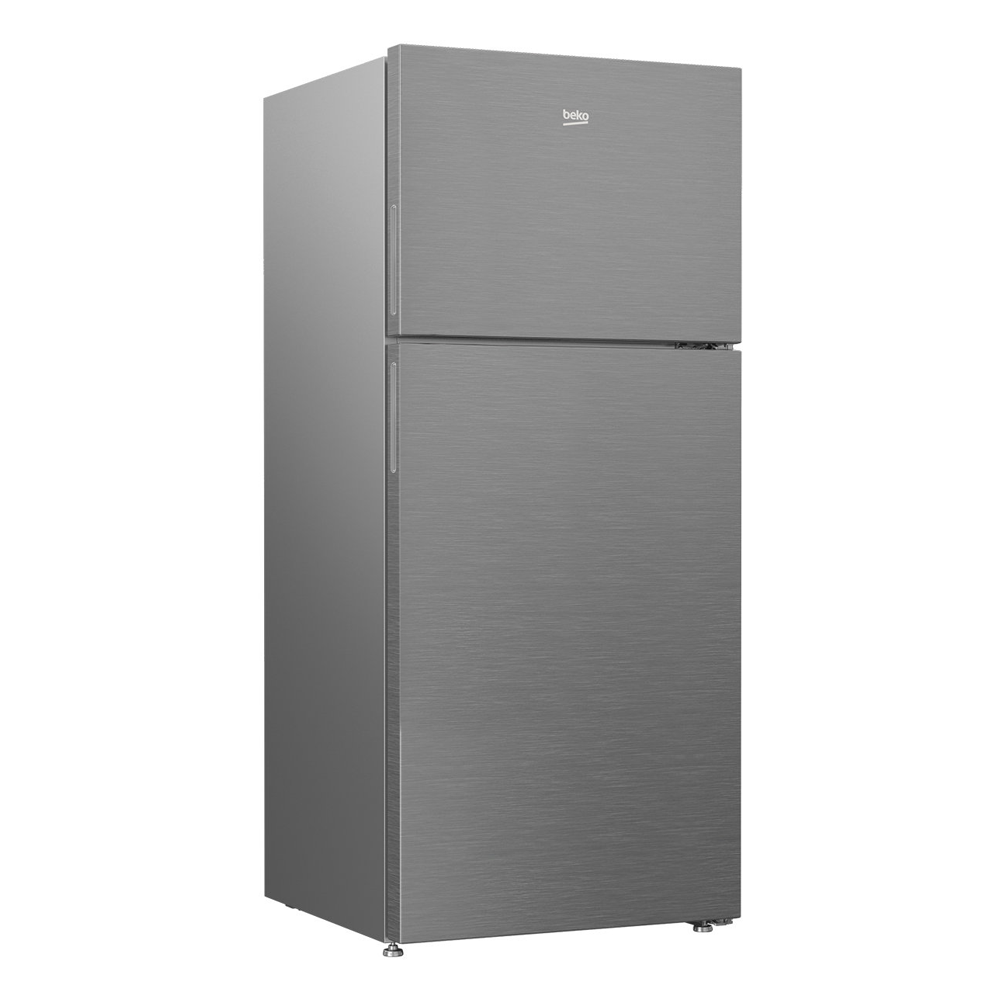 Beko BTM510X 510L Top Mount Fridge, Front right view 