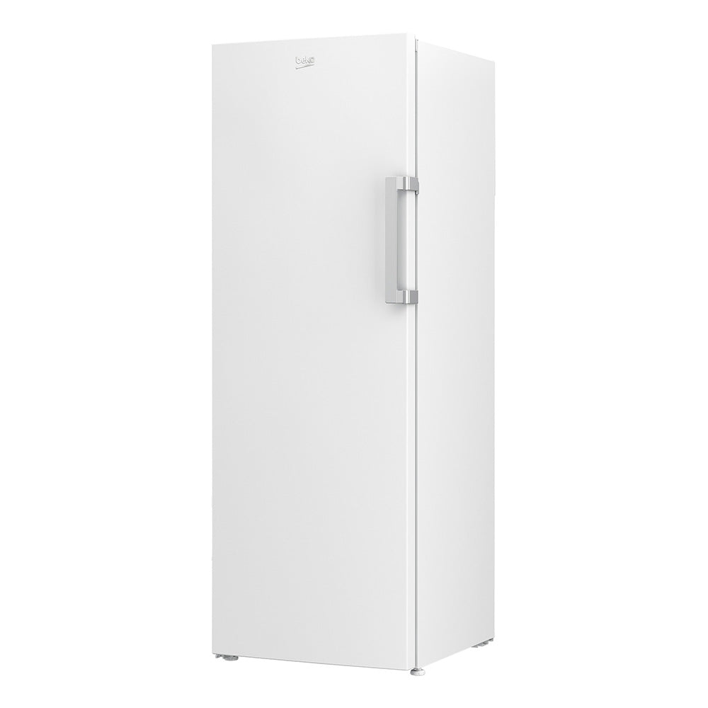 Beko 290L Frost Free Upright Freezer White BVF290W, Front left view