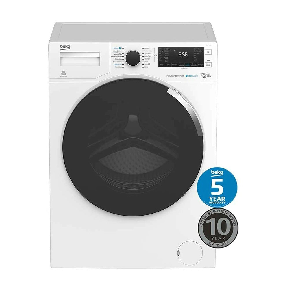 Beko 7.5kg/4kg Washer Dryer Combo - BWD7541IG, Front top view