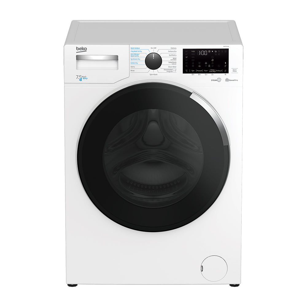 Beko 7.5kg 4kg Washer Dryer Combo BWD7541W, Front view