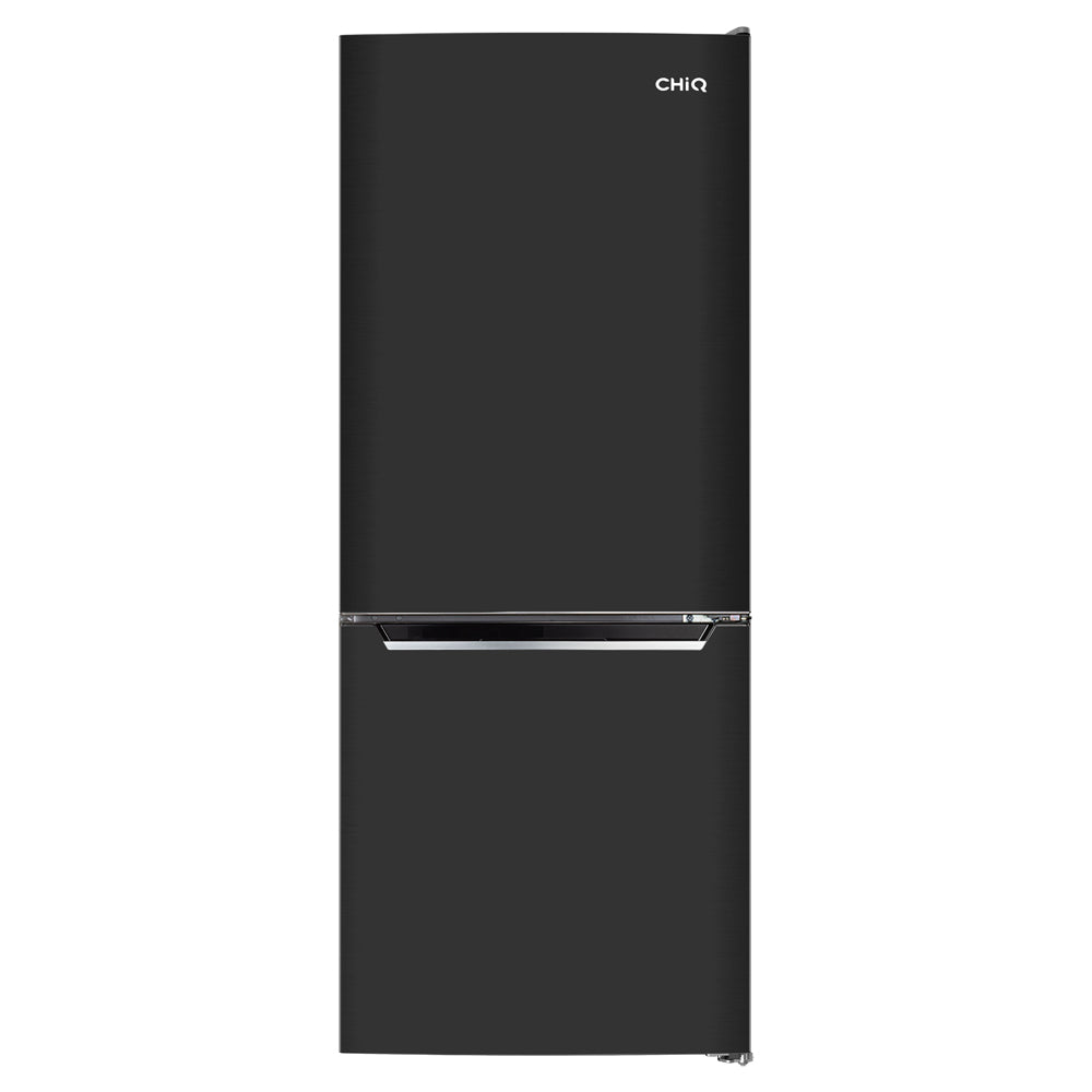 CHiQ CBM280NB3 283L Black Bottom Mount Fridge, Front view