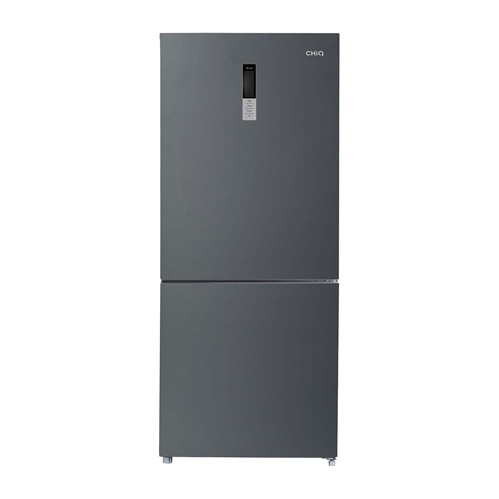 CHiQ 396L Bottom Mount Fridge Black Steel CBM395NBS, Front view