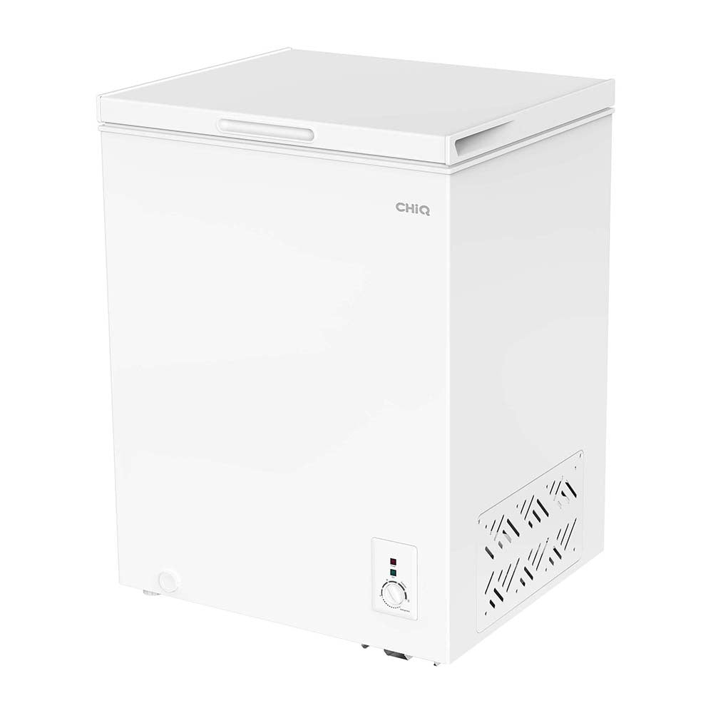 CHiQ CCF142DW 142L Hybrid Chest Freezer White, Front left view 