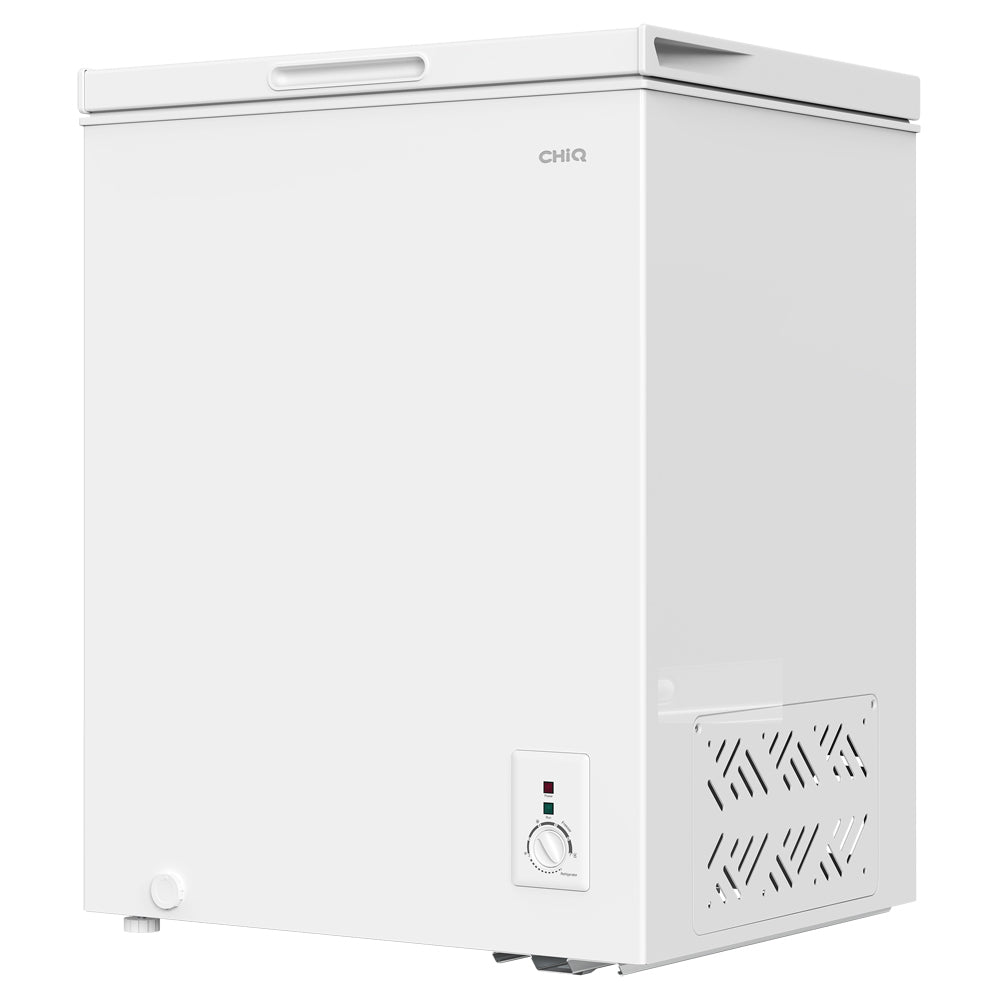 CHiQ CCF142WE 142L Hybrid Chest Freezer, Front left view