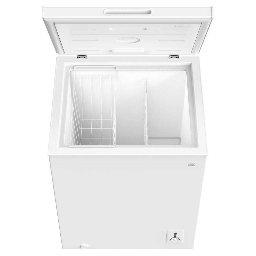 CHiQ CCF142WE 142L Hybrid Chest Freezer, Top view with door open