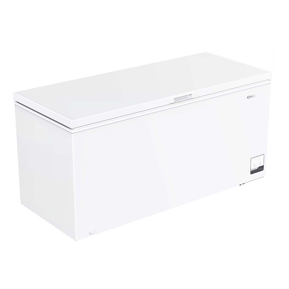 CHiQ CCF500WE 500L Hybrid Chest Freezer White, Front top right view