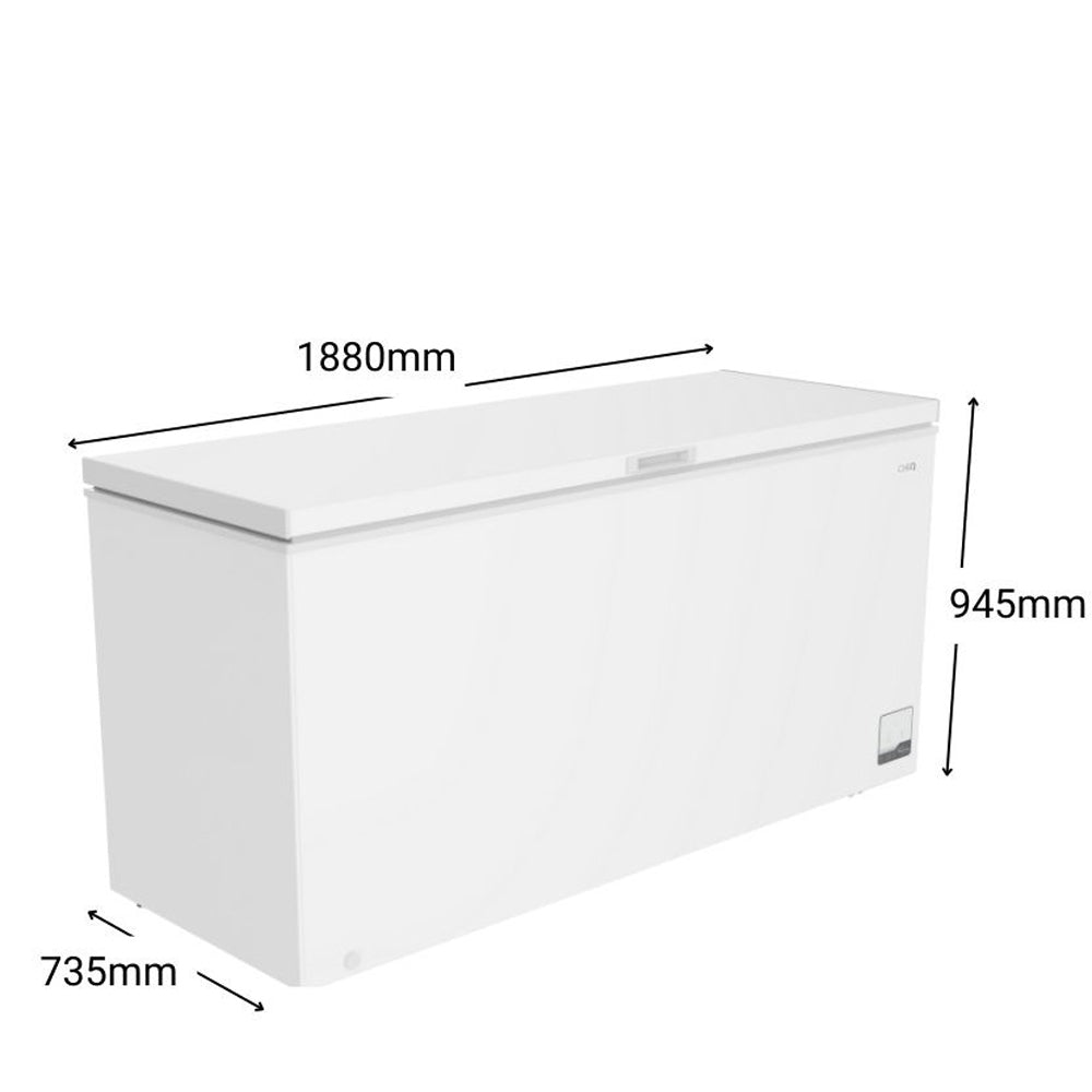 CHiQ CCF700WE 700L Hybrid Chest Freezer, Dimensions