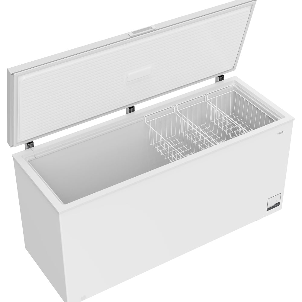 CHiQ CCF700WE 700L Hybrid Chest Freezer, Front top view with door open