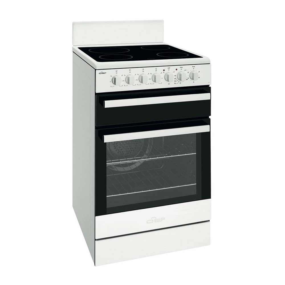 Chef CFE547WB 54cm Upright Freestanding Electric Oven Stainless Steel