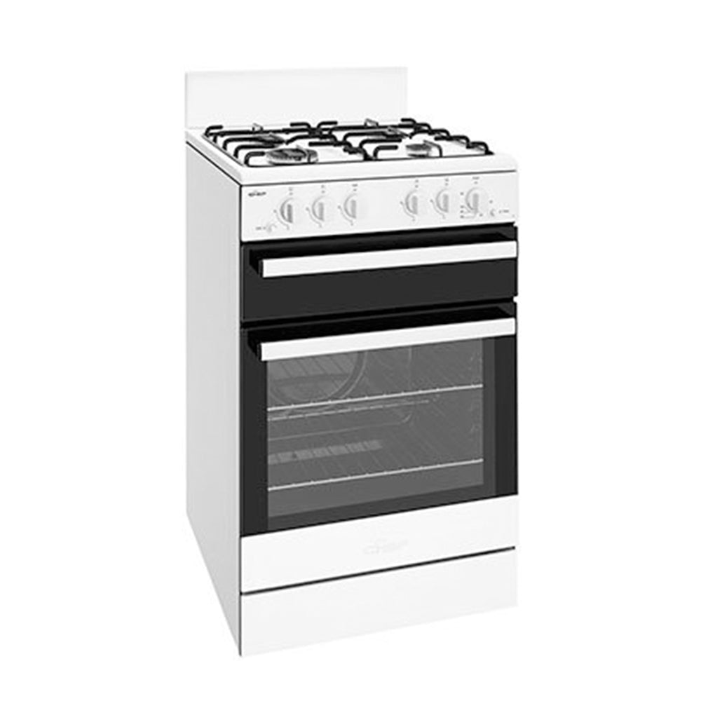 Chef CFG503WBLP 54cm Upright Freestanding LPG Oven White