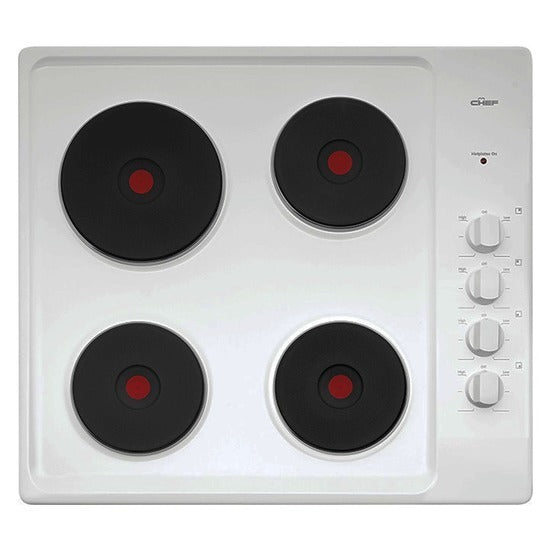 Chef CHS642WA Solid Element Electric Cooktop White Enamel