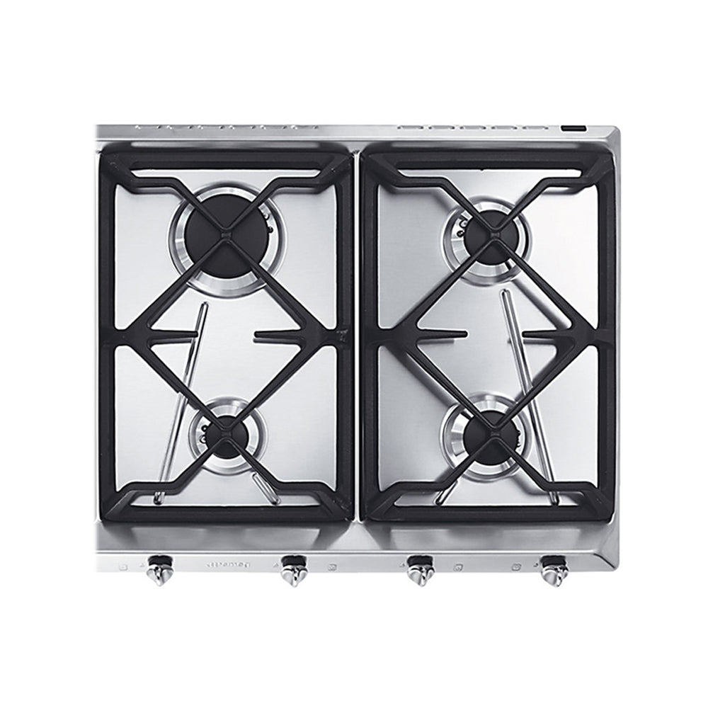 Smeg CIR597X5 90cm Gas Top Mount Cooktop, Top view, Cooktop view 2