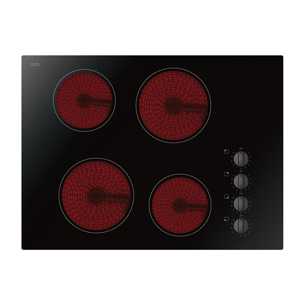 Euromaid CKS70 70cm Ceramic Cooktop, Top view