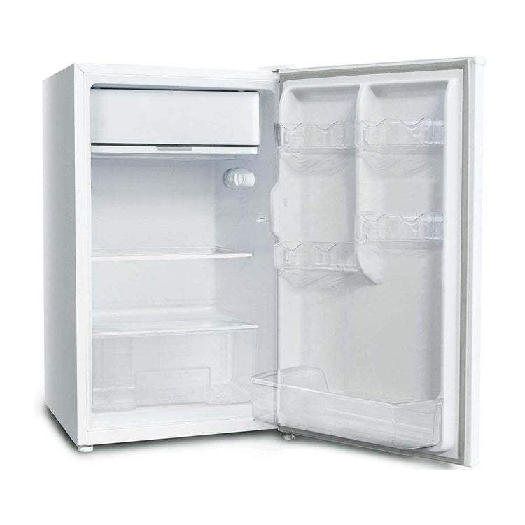 CHiQ CSR125DW 125L Bar Fridge White, Front right view with door open