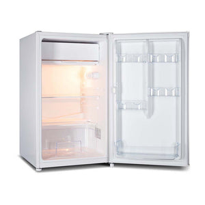 CHiQ CSR125DW 125L Bar Fridge White, Front right view with door open