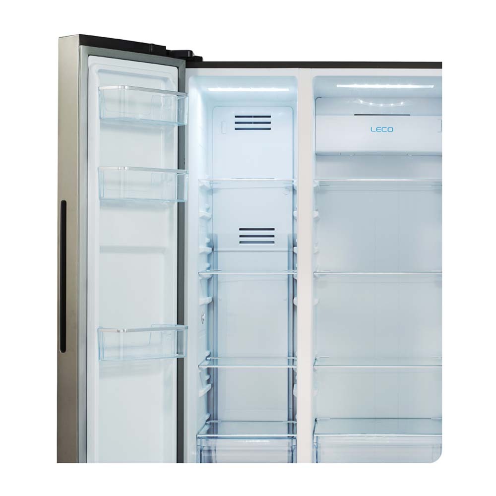 CHiQ 559L Side By Side Fridge Stainless Steel CSS557NSD, Door shelf view 