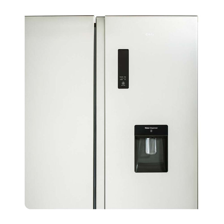 CHiQ 559L Side By Side Fridge Stainless Steel CSS557NSD, Water dispenser view