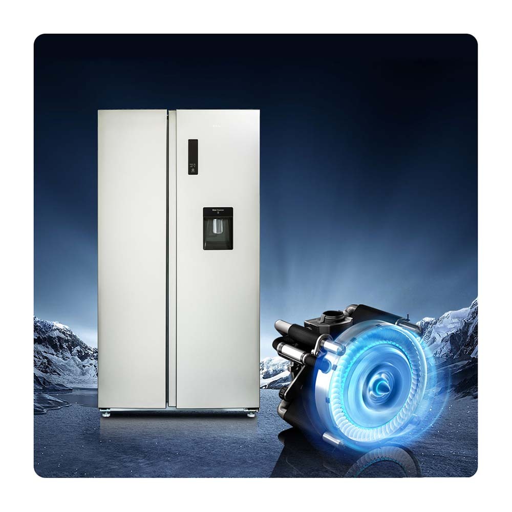 CHiQ 559L Side By Side Fridge Stainless Steel CSS557NSD