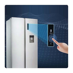 CHiQ 602L Side By Side Fridge CSS601SD, Temperature panel perspective view