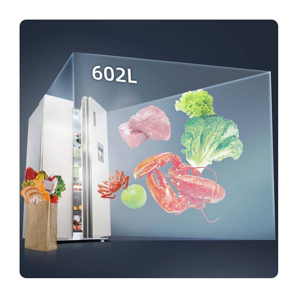 CHiQ CSS601SD 602L Side By Side Fridge