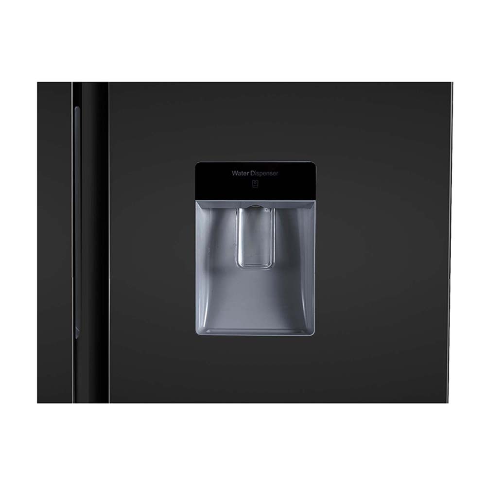 CHiQ 622L Side By Side Fridge Black CSS617NBD, Water dispenser view