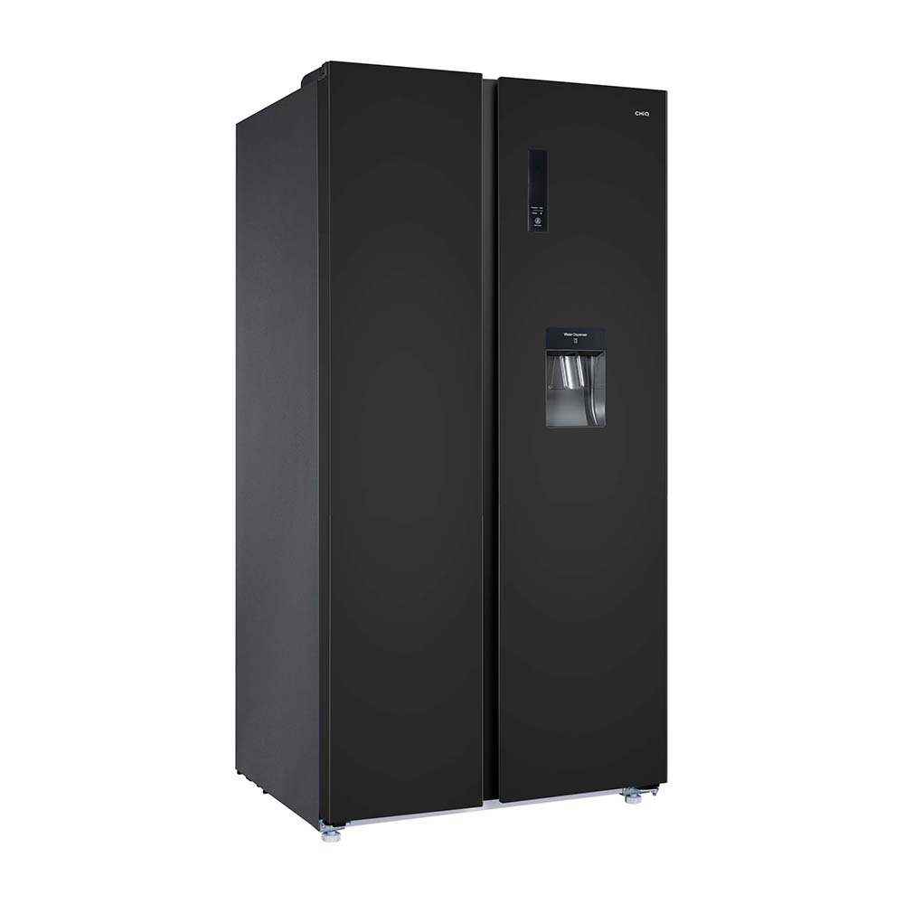 CHiQ 622L Side By Side Fridge Black CSS617NBD, Front right view