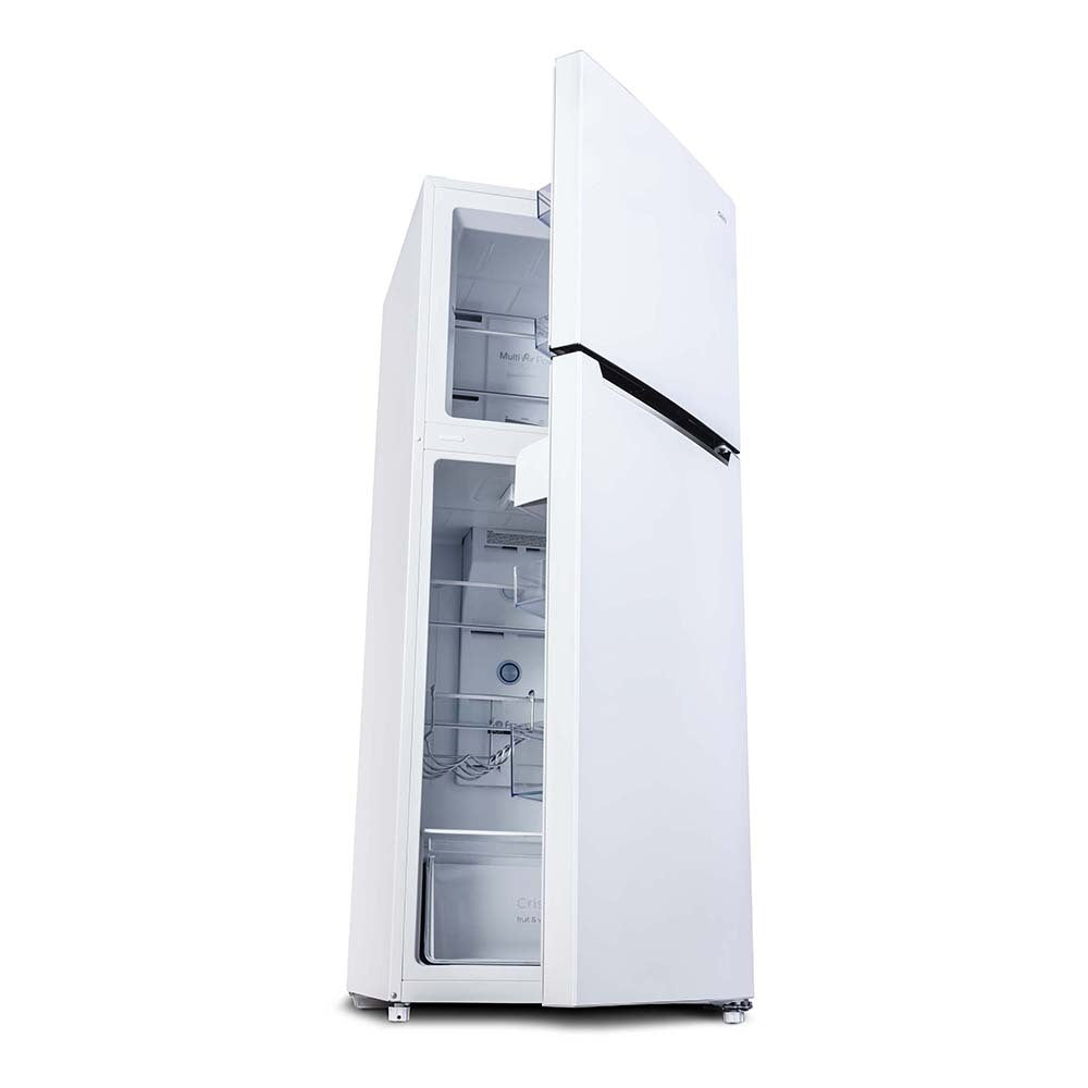 CHiQ 297L Top Mount Fridge White CTM297NW3, Front view with half doors open