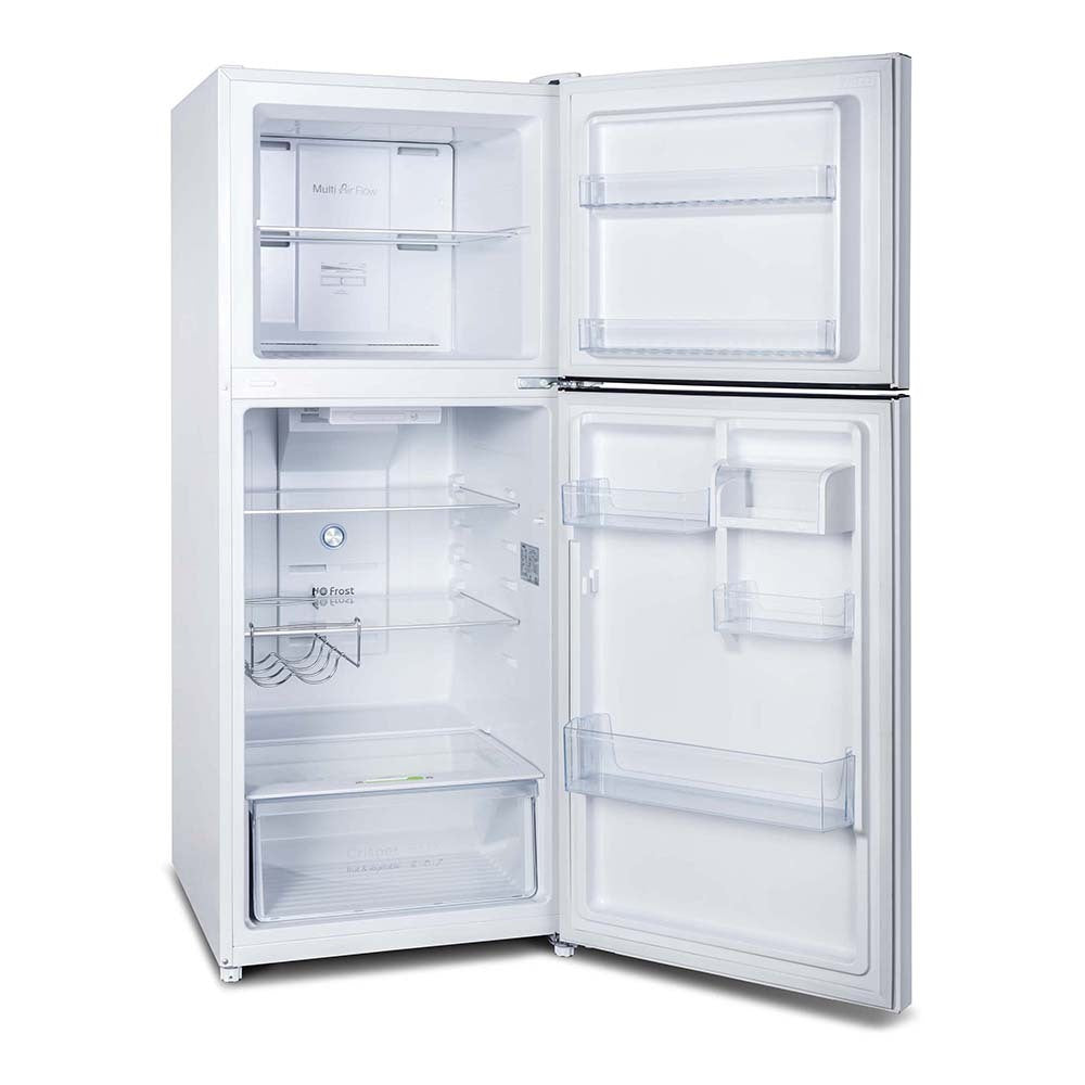 CHiQ 297L Top Mount Fridge White CTM297NW3, Front right view with doors open