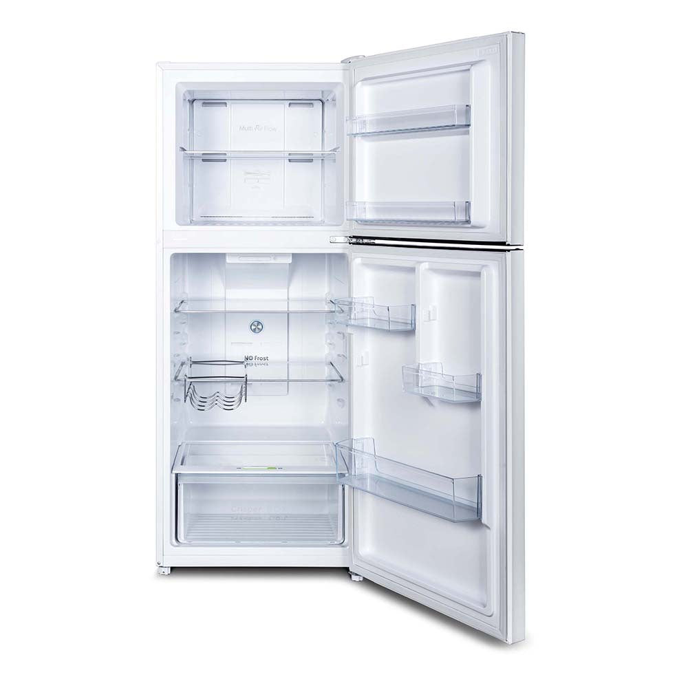 CHiQ 297L Top Mount Fridge White CTM297NW3, Front view with doors open