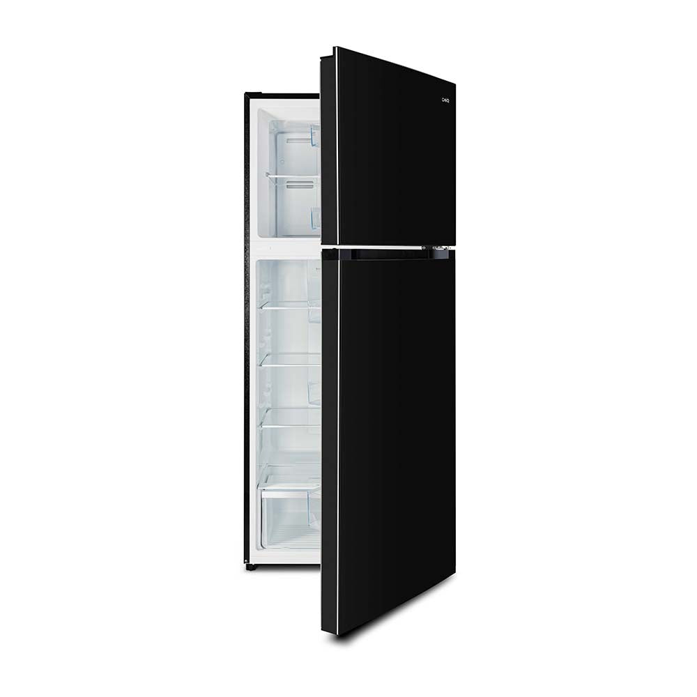 CHiQ 410L Top Mount Fridge CTM407NB, Front view with half doors open