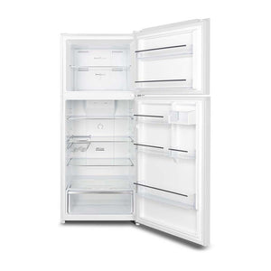 CHiQ 410L Top Mount Fridge White CTM410NW, Front view with doors open