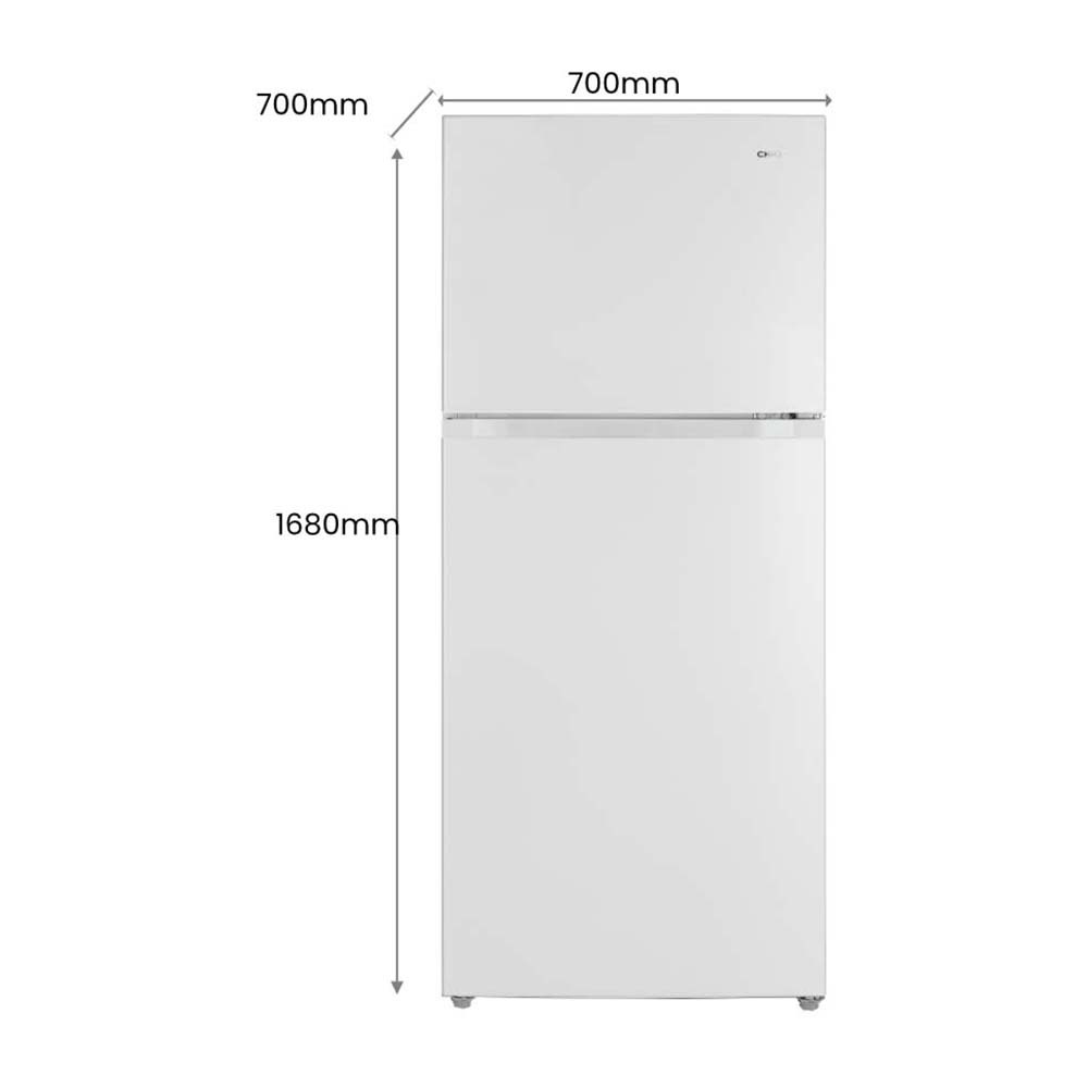 CHiQ CTM410NW 410L Top Mount Fridge White