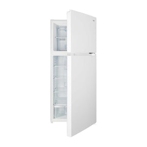 CHiQ 410L Top Mount Fridge White CTM410NW, Front view with half doors open