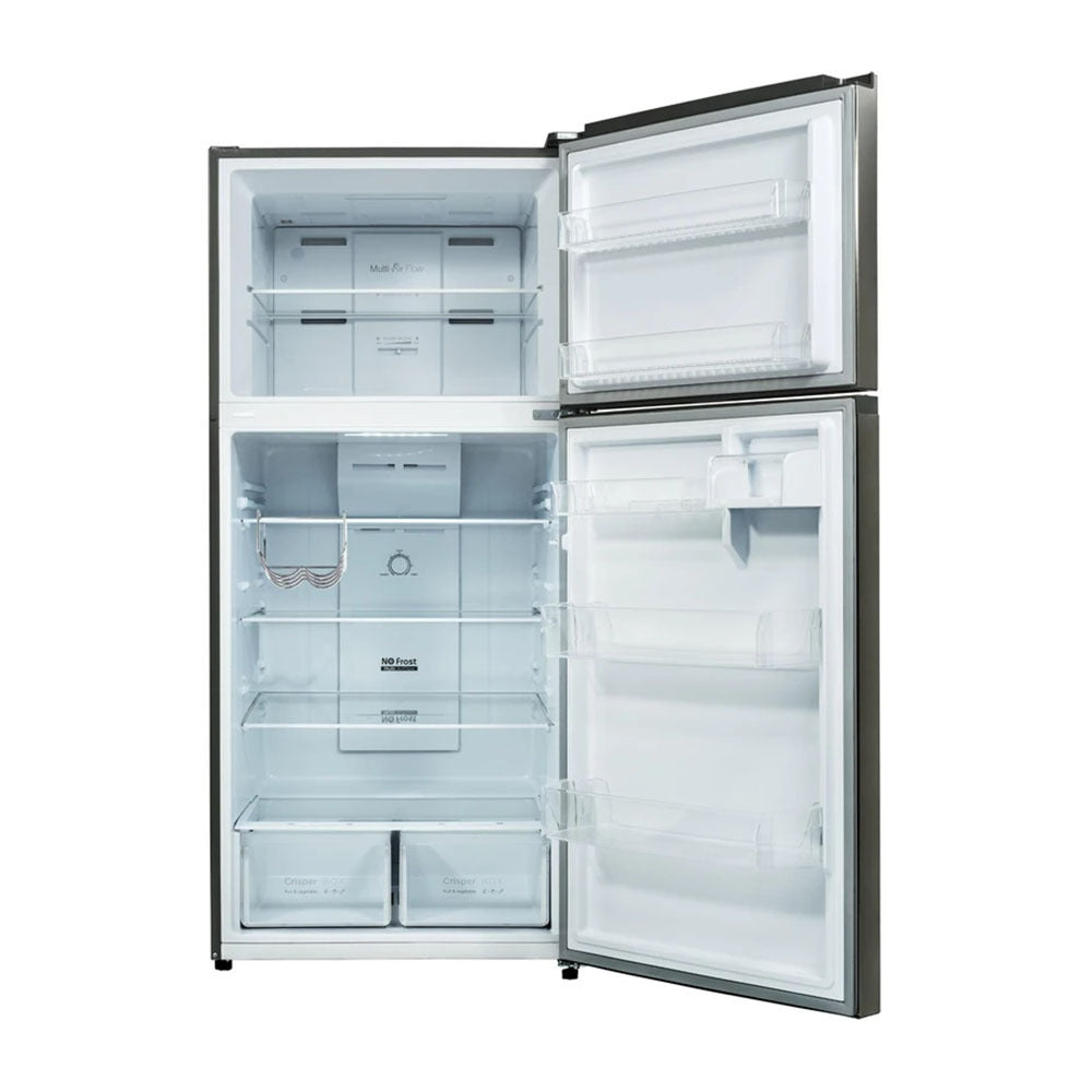 CHiQ 515L Top Mount Fridge Black CTM514NB, Front view with all doors open