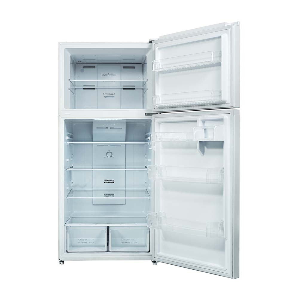 CHiQ 515L Top Mount Fridge White CTM515NW, Front view with all doors open