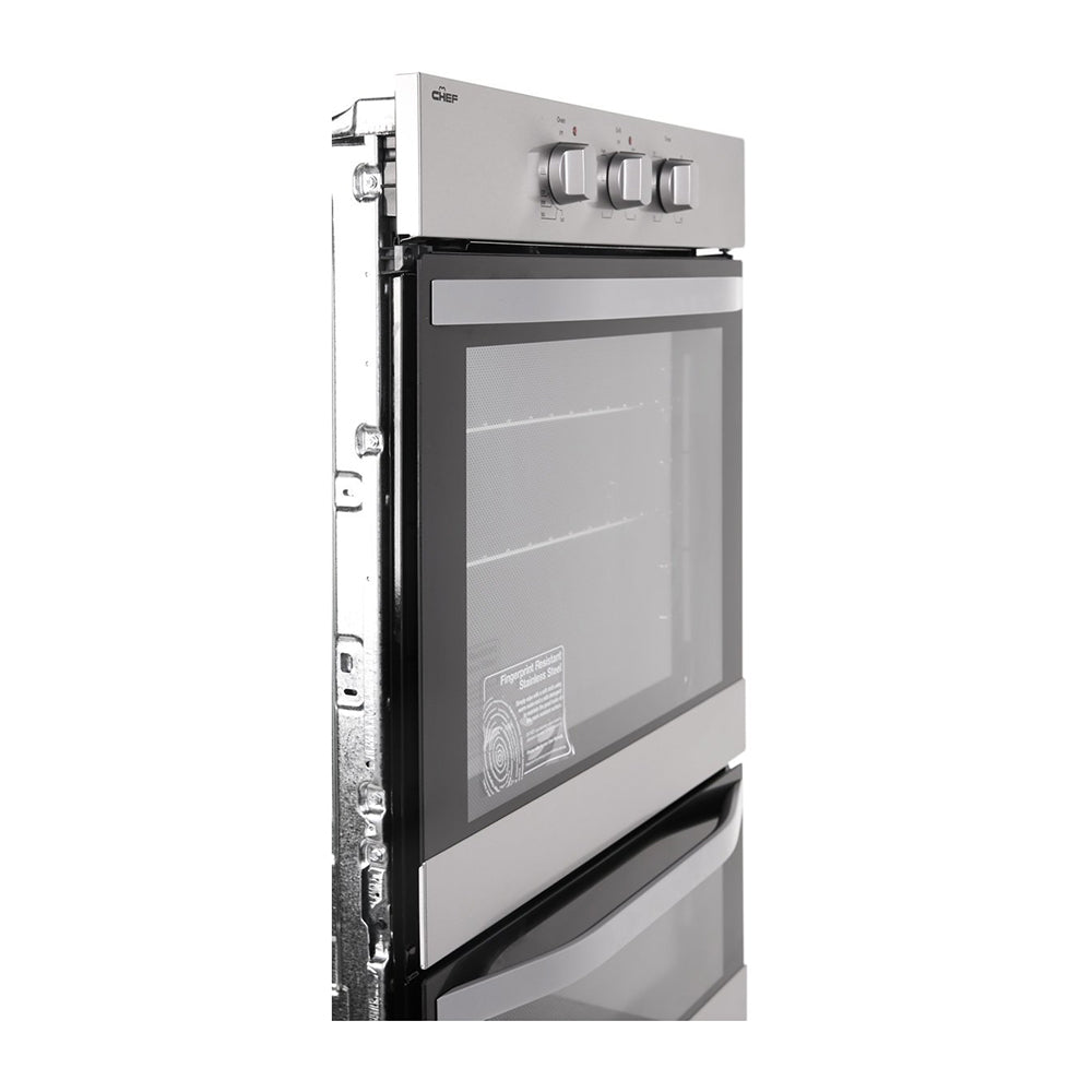 Chef CVE662SA 60cm Electric Built-In Double Oven, Side view