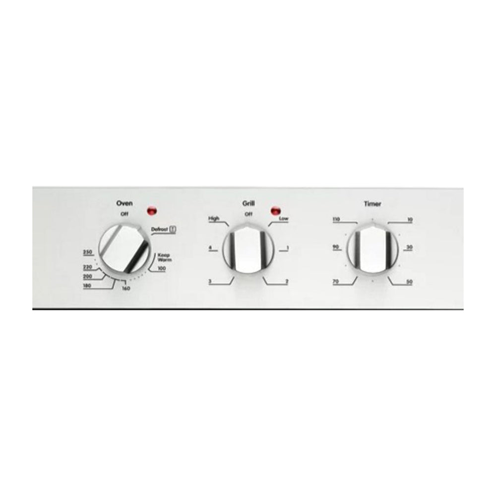 Chef CVE662SA 60cm Electric Built-In Double Oven, Control panel view