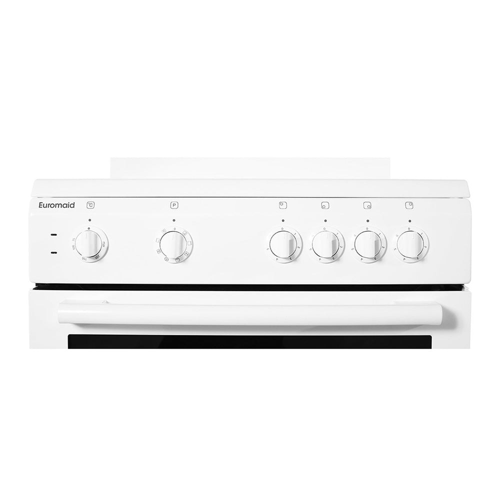 Euromaid CW60 60cm White Electric Oven + Ceramic Cooktop at Appliance Giant